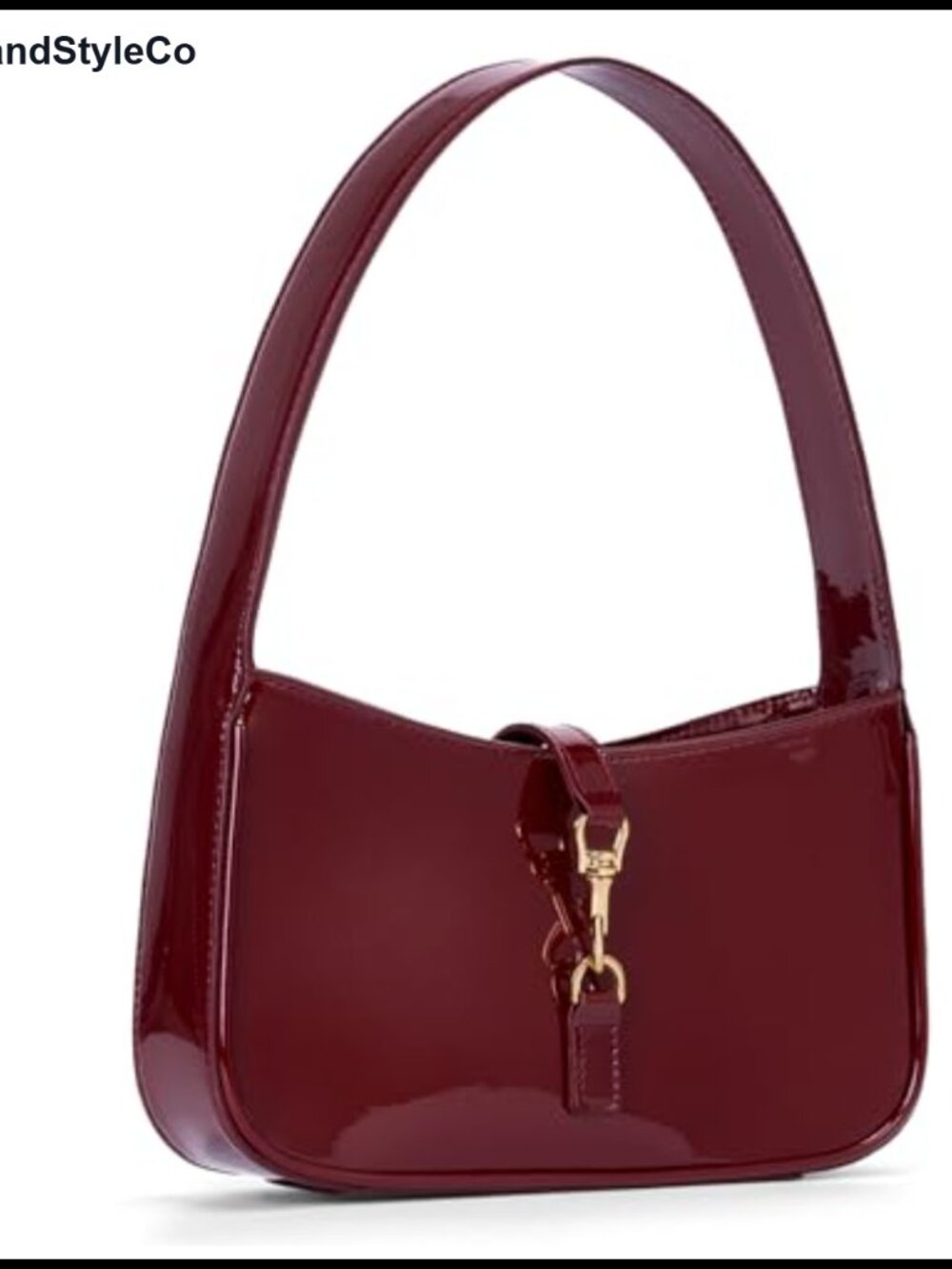 Faux Leather Shoulder Bag for Women Small Purse Y2K Hobo Handbag Everyday
